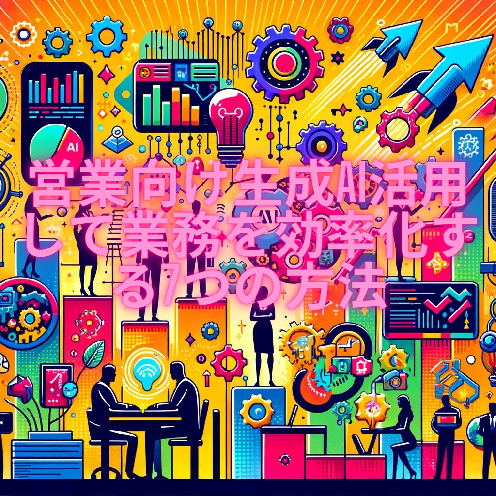 営業向け生成AI活用して業務を効率化する7つの方法