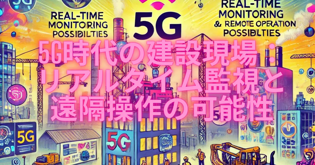 5G時代の建設現場：リアルタイム監視と遠隔操作の可能性