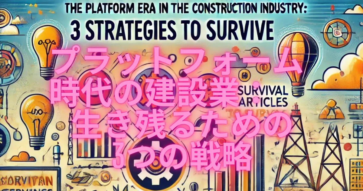 プラットフォーム時代の建設業：生き残るための3つの戦略