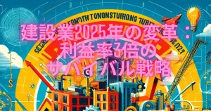 建設業2025年の大変革期に生き残る企業の秘密を完全公開！利益率3倍のサバイバル戦略決定版
