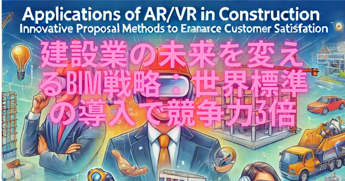 建設業界のAR/VR革命：競争力300%向上の戦略的導入ガイド