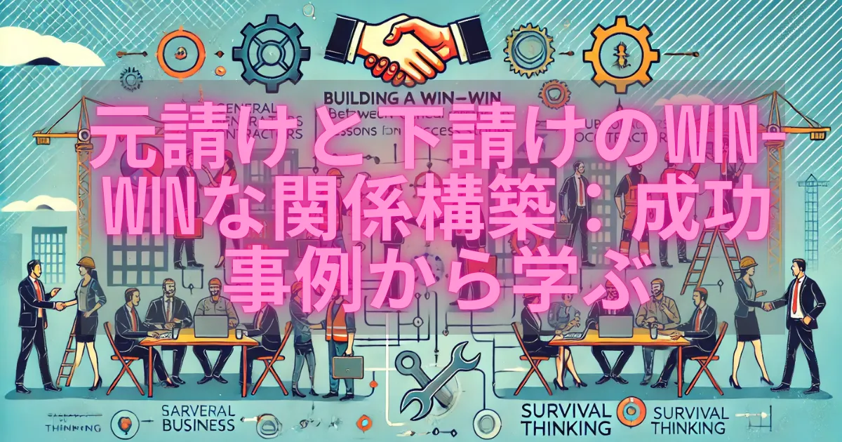 元請けと下請けのWin-Winな関係構築：成功事例から学ぶ