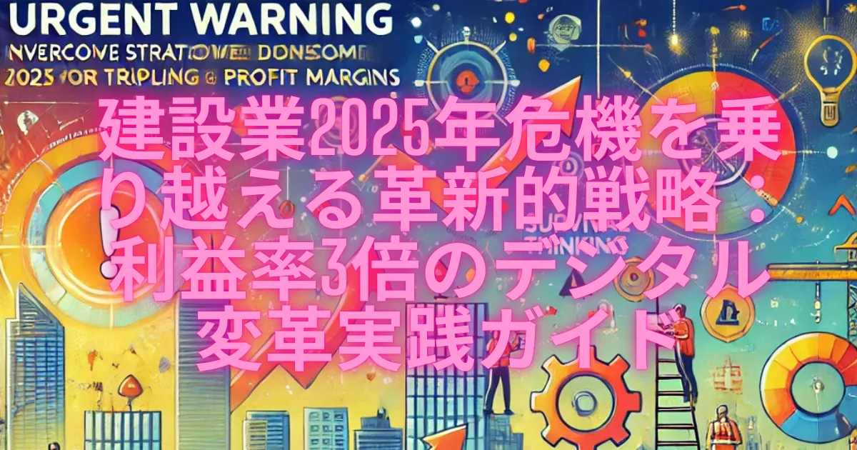 建設業2025年危機を乗り越える革新的戦略：利益率3倍のデジタル変革実践ガイド