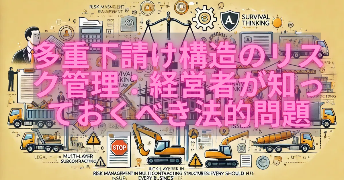 多重下請け構造のリスク管理：経営者が知っておくべき法的問題