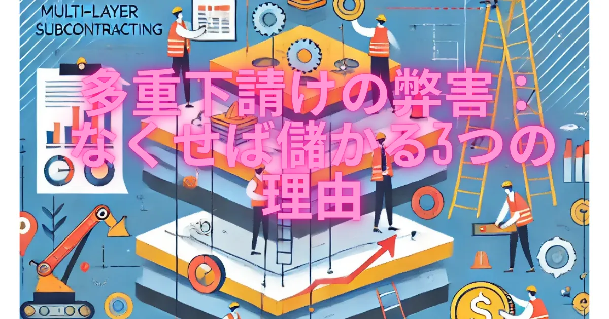 多重下請けの弊害：なくせば儲かる3つの理由