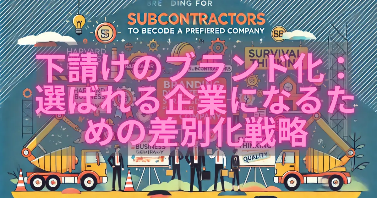 下請けのブランド化：選ばれる企業になるための差別化戦略