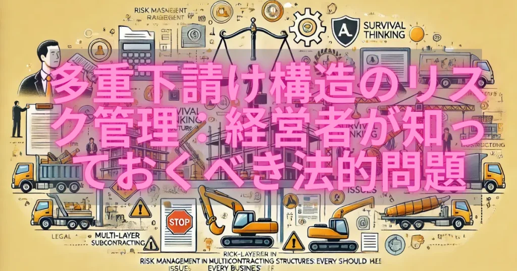 多重下請け構造のリスク管理：経営者が知っておくべき法的問題