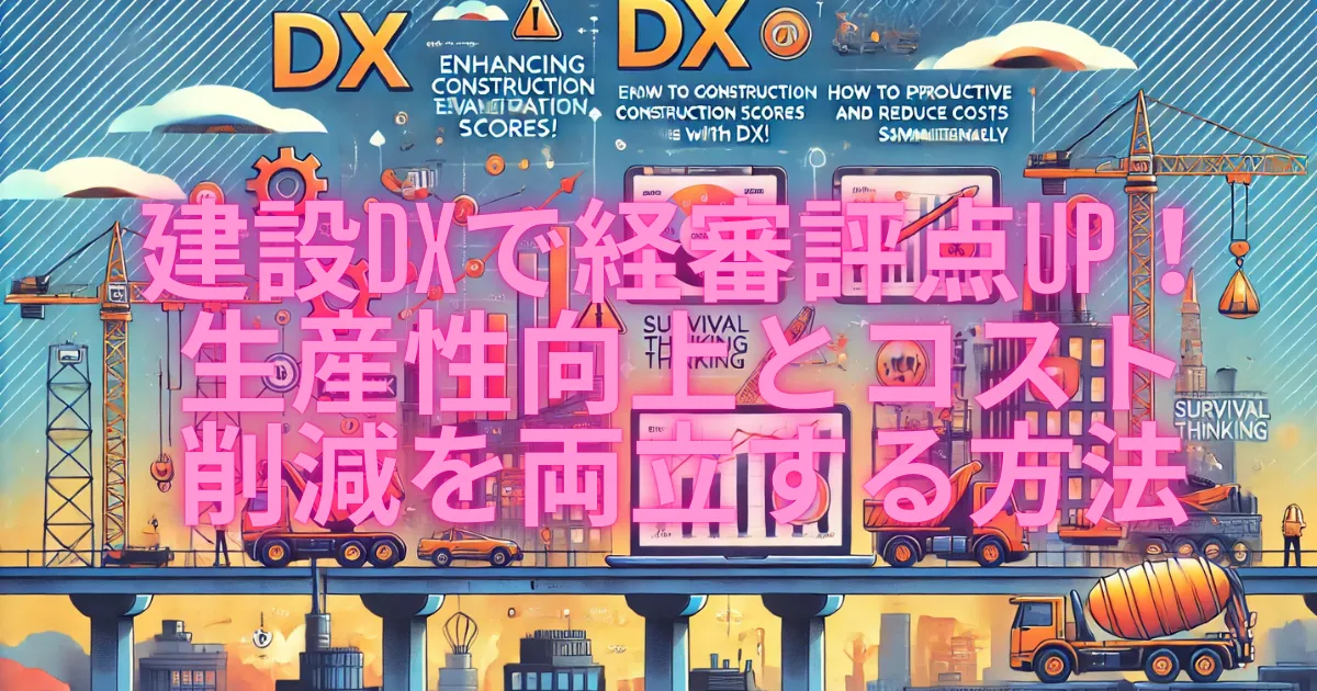 建設DXで経審評点アップ！生産性向上とコスト削減を両立する方法