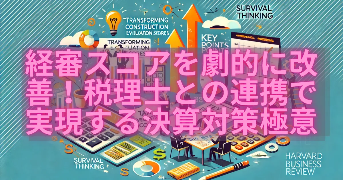経審スコアを劇的に改善！税理士との連携で実現する決算対策の極意