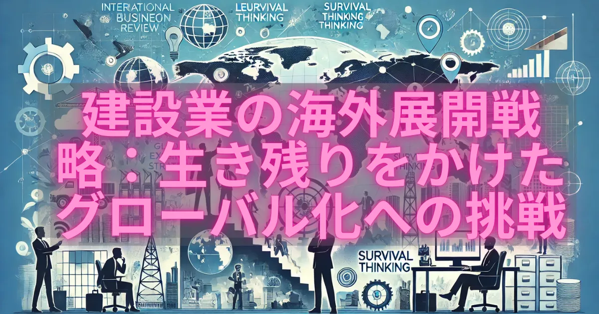 建設業の海外展開戦略：生き残りをかけたグローバル化への挑戦 – 成功企業の秘密を完全公開