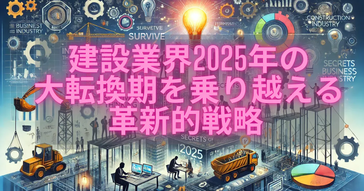 建設業界2025年の大転換期を乗り越える革新的戦略 - 生き残る企業の秘訣