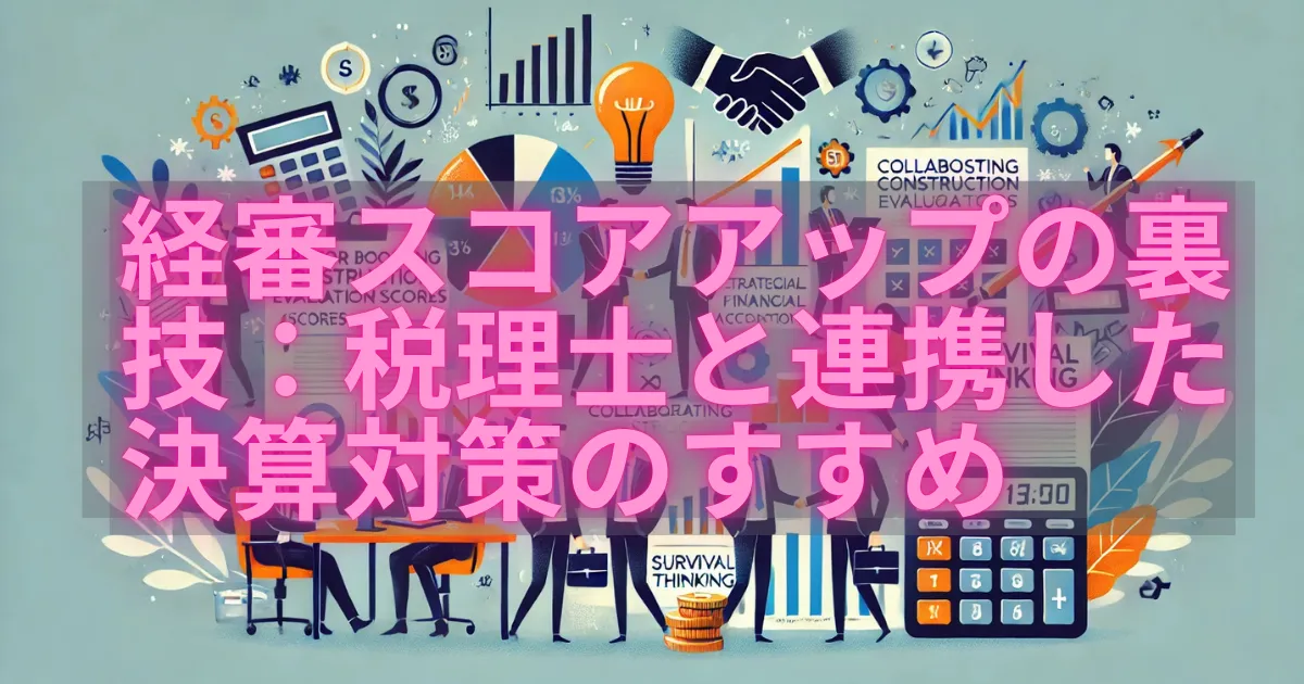 経審スコアアップの裏技：税理士と連携した決算対策のすすめ