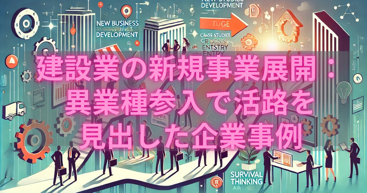 建設業の新規事業展開:異業種参入で活路を見出した企業事例