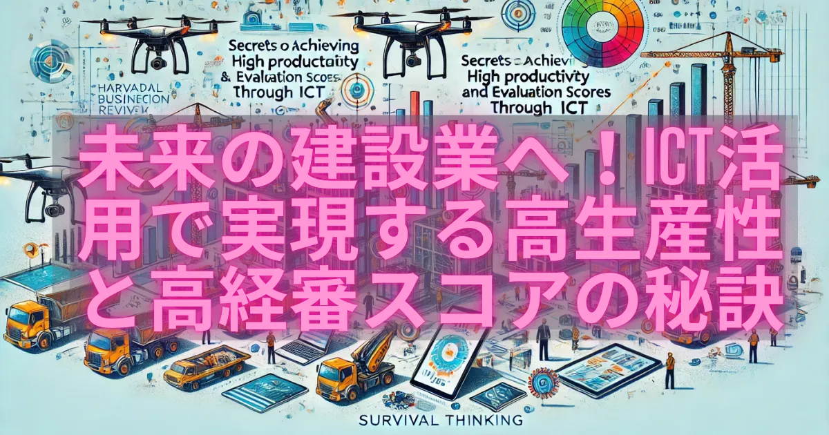 未来の建設業へ！ICT活用で実現する高生産性と高経審スコアの秘訣
