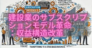 建設業のサブスクリプションモデル革命：今すぐ始める収益構造改革 - 業界のパイオニアだけが知る成功の秘訣
