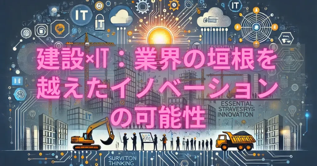 建設×IT：業界の垣根を 越えたイノベーション の可能性