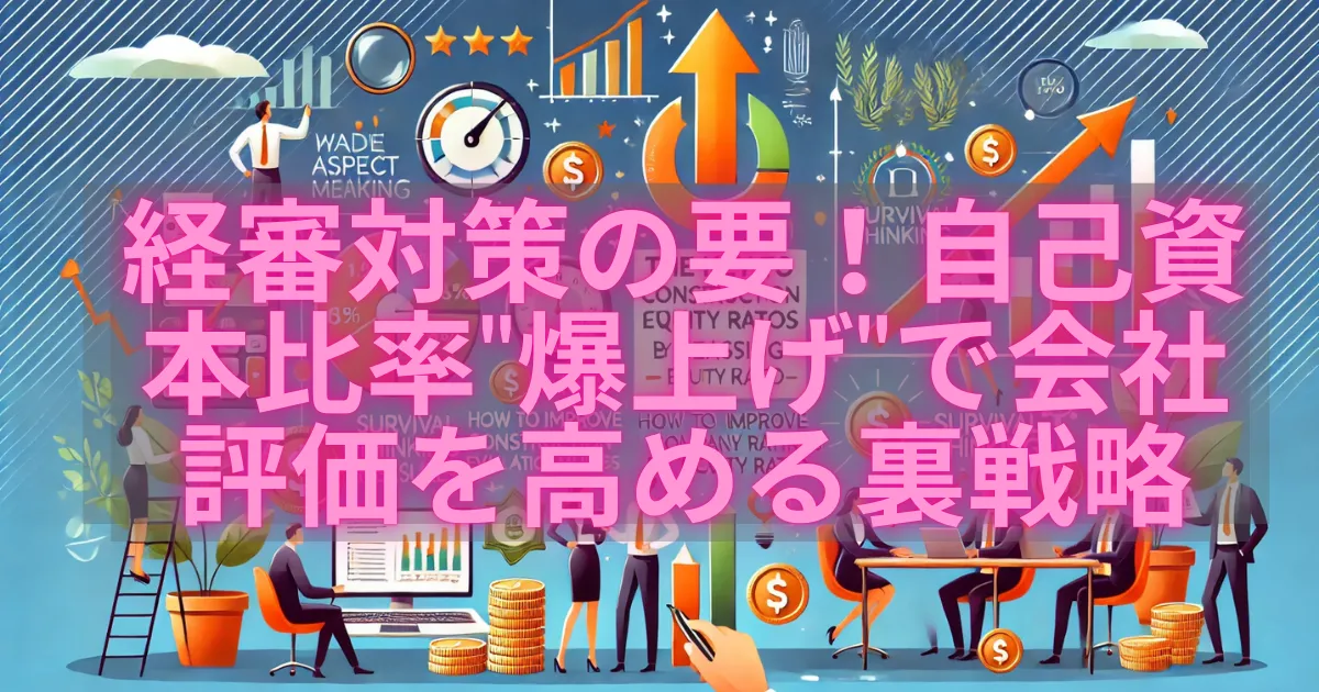 経審対策の要！自己資本比率”爆上げ”で会社評価をゴリゴリ高める裏戦略：今すぐやらなきゃマズイ７つの秘策