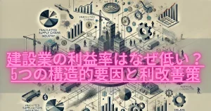 建設業の利益率はなぜ低い？5つの構造的要因と利益率改善策のアイキャッチ画像