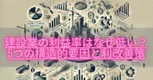 建設業の利益率はなぜ低い？5つの構造的要因と利益率改善策のアイキャッチ画像