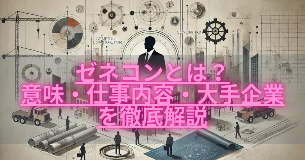 ゼネコンとは？意味・仕事内容・大手企業を徹底解説のアイキャッチ画像