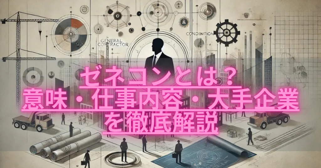 ゼネコンとは？意味・仕事内容・大手企業を徹底解説のアイキャッチ画像